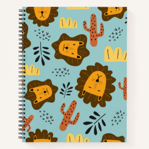 Carnet Portable Spiral Lion Drôle