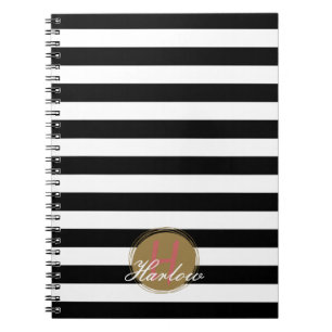 Carnet Portable spiral Monogramme noir et blanc