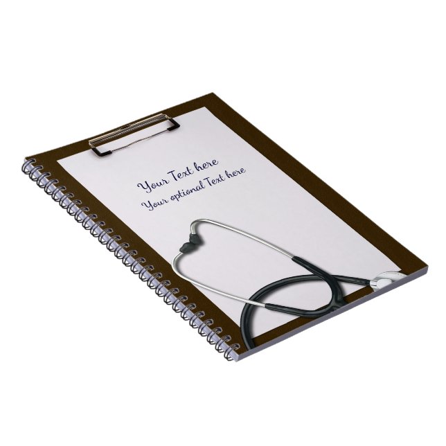 Carnet Porte - bloc Brown Médicale avec Stethoscope (Côté Droit)
