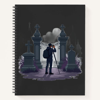 Carnet Porte de cimetière gothique en silhouette