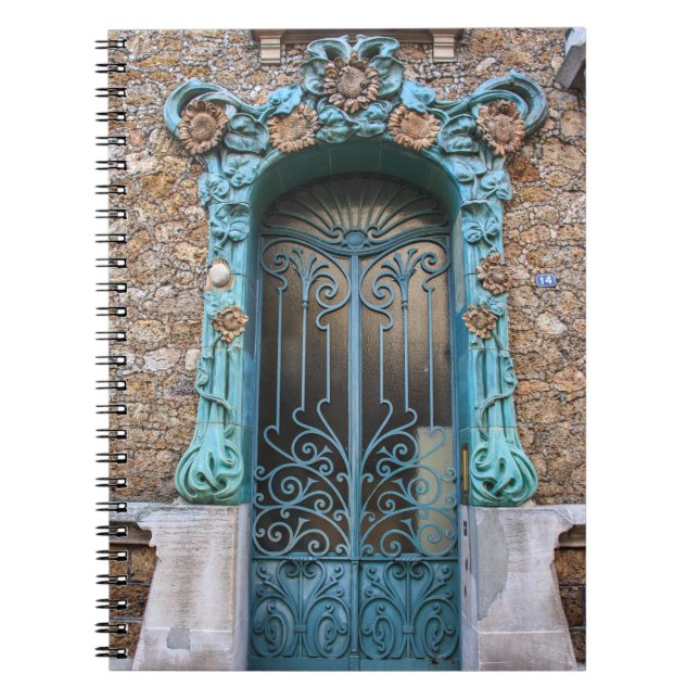 Carnet Porte de tournesol Art Nouveau n° 14.
- (Devant)