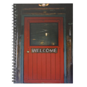 CARNET PORTE FERMÉE EN BOIS ROUGE