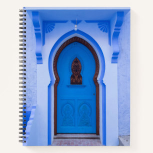Carnet Porte marocaine bleue