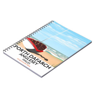 Carnet Porth Dafarch, affiche de voyage vintage Anglesey