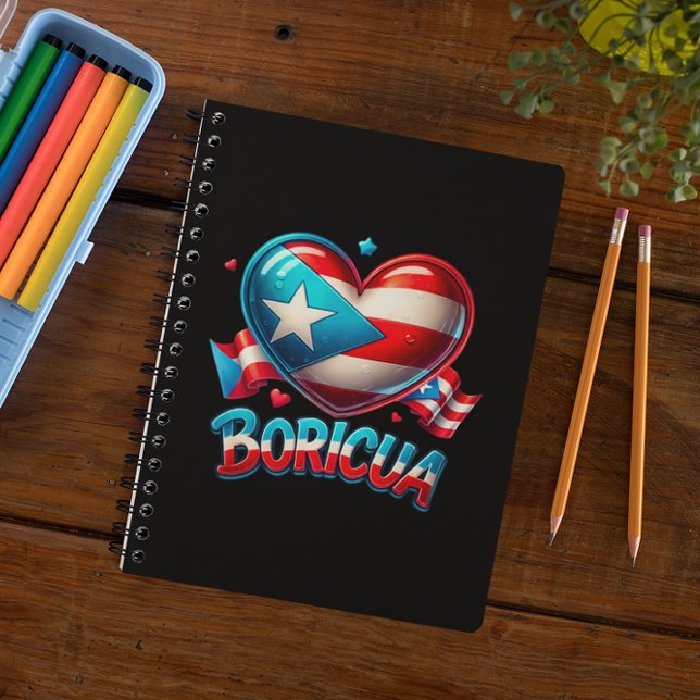 Carnet Porto Rico Boricua Love Heart Flag (Puerto Rico Boricua Love Heart Flag Notebook)