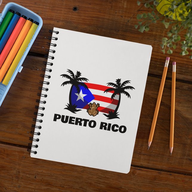 Carnet Porto Rico Coqui Frog Travel (puerto rico national flag travel notebook)