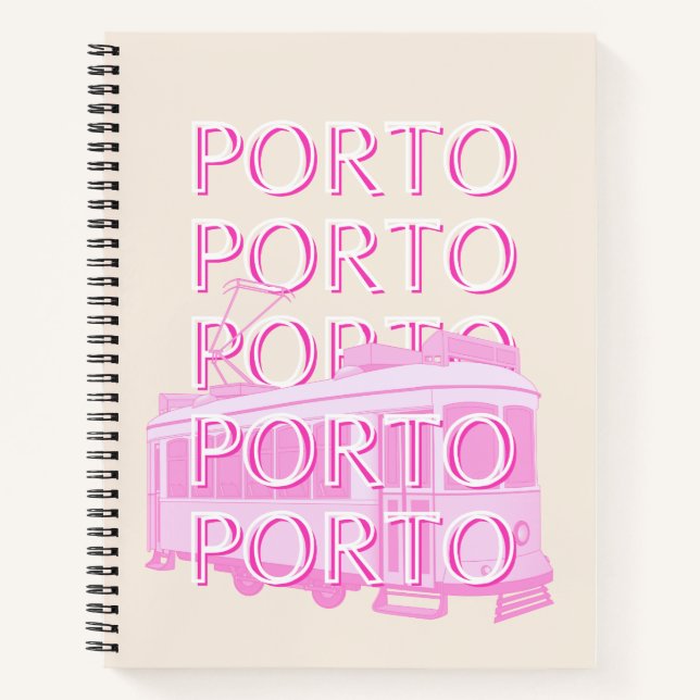 Carnet Porto Travel Art, Portugal Travel Art, Rose (Devant)
