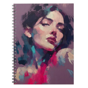 Carnet Portrait Abstrait de Lumière Néon