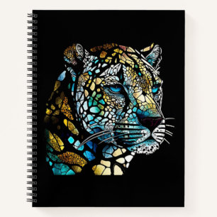 Carnet Portrait animal léopard Verre tendu Art de la faun