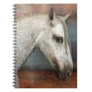Carnet Portrait de Cheval Andalou Gris Dappé
