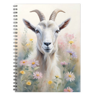 Carnet Portrait de chèvre de champ pastel doux
