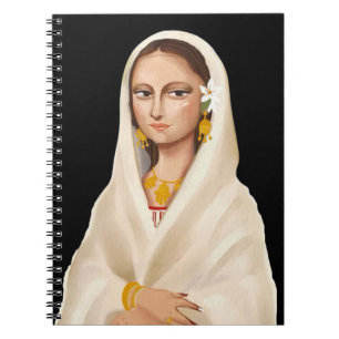 Carnet Portrait de femme élégante   Illustration d'art cu