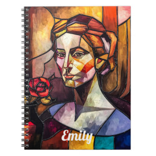 Carnet Portrait de femme en verre Abstrait