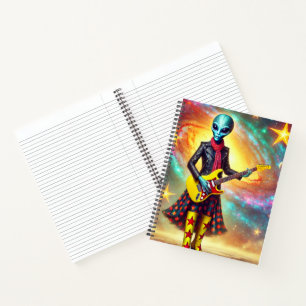 Carnet Portrait de guitare extraterrestre électrique