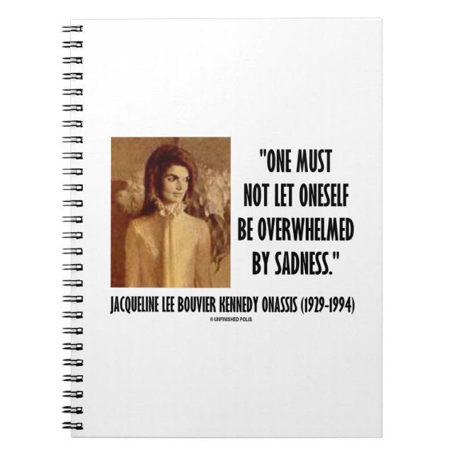 Carnet Portrait de Jackie Kennedy non laissé tristesse (Devant)