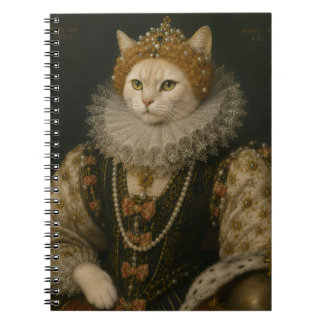 Carnet Portrait de la reine féline élégante Élisabeth Ièr