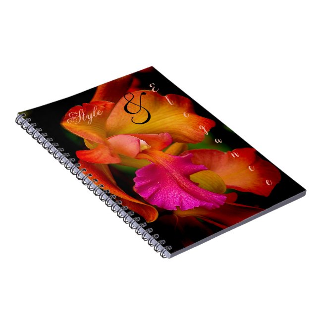 Carnet Portrait de l'orchidée de Cattleya (Côté Droit)