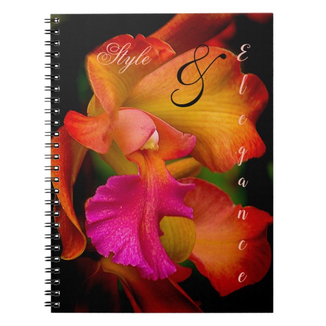 Carnet Portrait de l'orchidée de Cattleya (Devant)