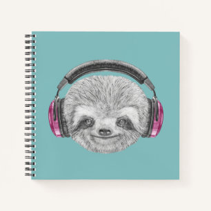 Carnet Portrait De Sloth   Porter un casque