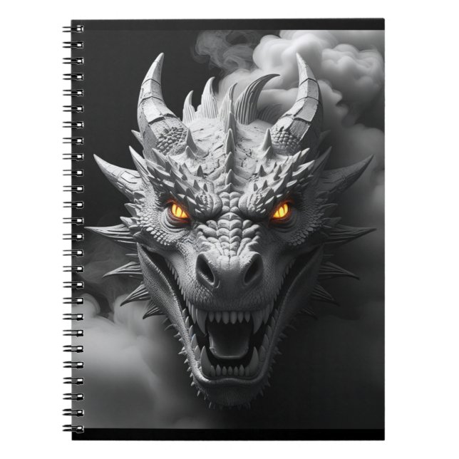 Carnet Portrait de tête de dragon féroce (Devant)