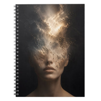 Carnet Portrait de visage éthéré se dissolvant | Esprit s