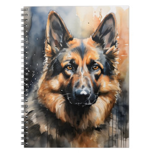Carnet Portrait d'encre bergère allemand