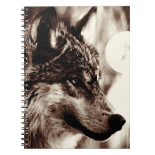 Carnet Portrait Sepia Wolf