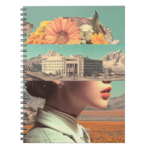 Carnet Portrait surréaliste avec paysage architectural