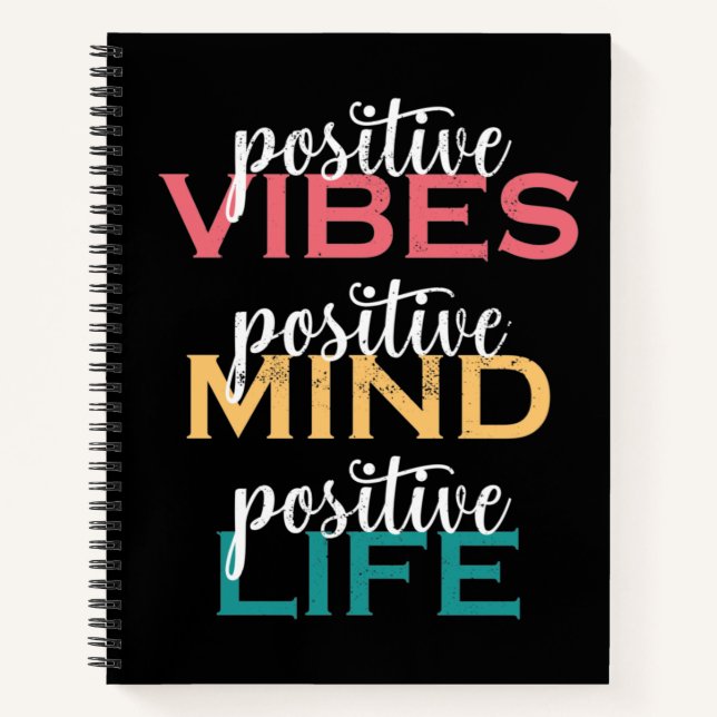 Carnet Positive Vibes Positive Mind Positive Life (Devant)