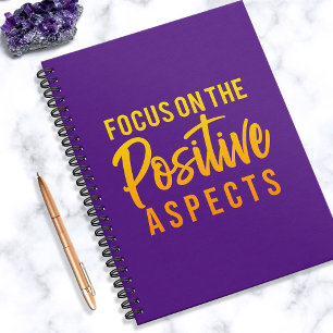 Carnet Positivité moderne violet or Abraham Hicks Citatio