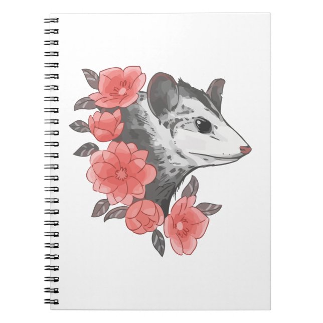 Carnet Possum Avec Fleurs (Devant)