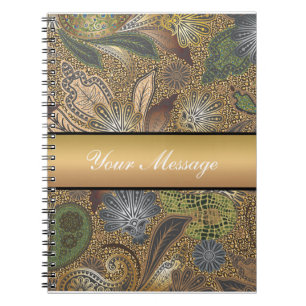Carnet Poster de animal Paisley Motif