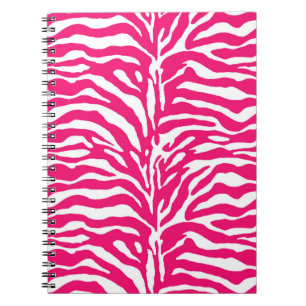 Carnet Poster de animal sauvage, Zèbre à Fuchsia rose et 