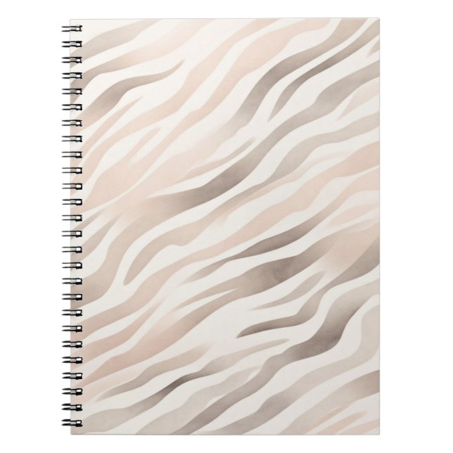 Carnet Poster de animal Zebra Crème Rose (Devant)