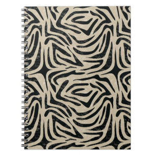 Carnet Poster de animal Zèbre noir blanc