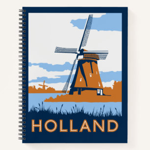 Carnet Poster de Hollande vintage