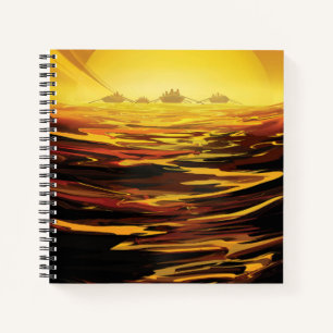 Carnet Poster de l'espace rétro - La plus grande lune de 