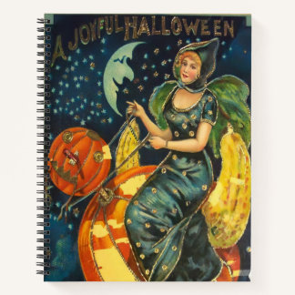 Carnet Poster de sorcière Halloween vintage