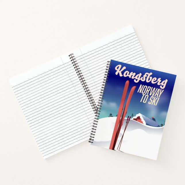 Carnet Poster de voyage de ski en Norway Kongsberg. (Intérieur)