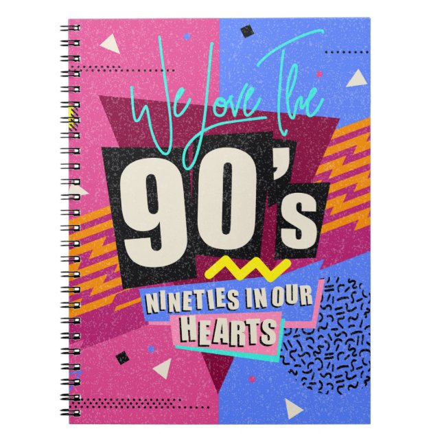 Carnet Poster des années 90 et 80. Nous Aimons Les Années (Devant)