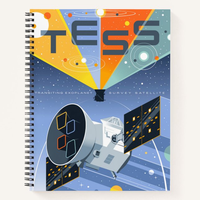 Carnet Poster du télescope spatial Tess. (Devant)