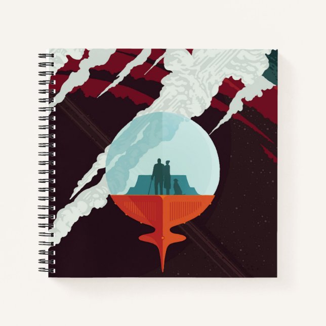 Carnet Poster Espace Rétro Mission Cassini À Saturne (Devant)