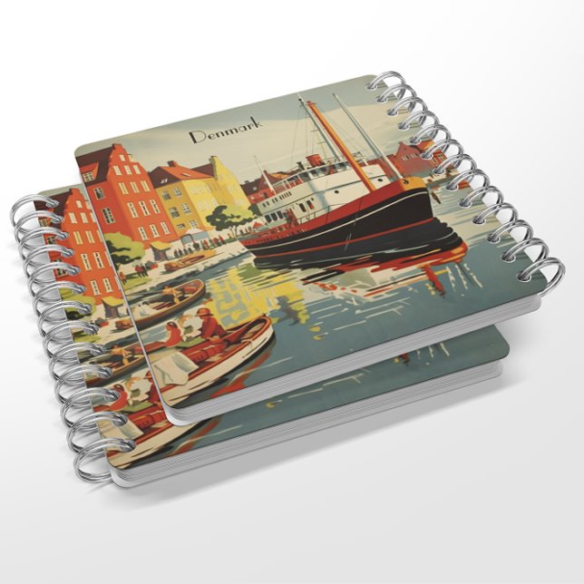 Carnet Poster Vintage voyage Danemark personnalisable (Créateur téléchargé)
