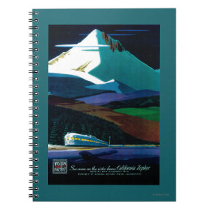 Carnet Poster vintage Zephyr du Pacifique Ouest