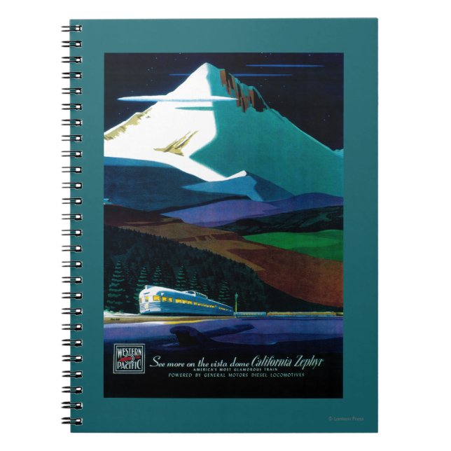 Carnet Poster vintage Zephyr du Pacifique Ouest (Devant)