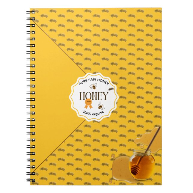 Carnet Pot de miel abeille miel ruche Apiculture (Devant)