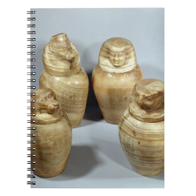Carnet Pots de Canopic de Hor-IR-aa, Saite (albâtre) (Devant)