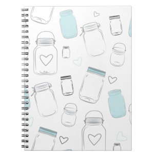 Carnet Pots en verre de grange de campagne rustique