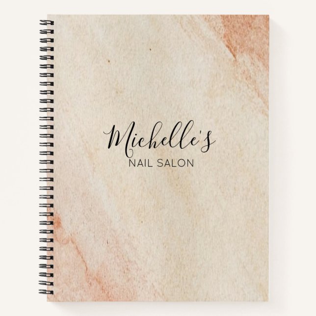 Carnet Poudre brun foncé chic (Devant)