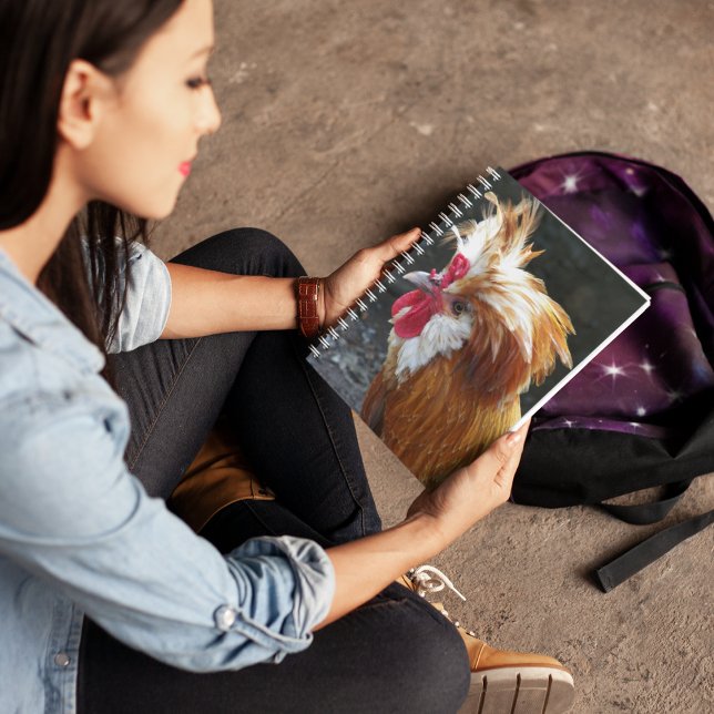 Carnet Poulet polonais rouge et blanc (In Situ)